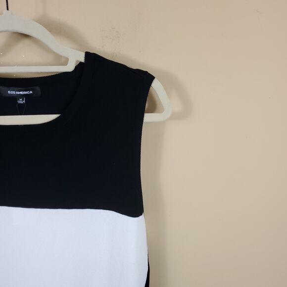 525 AMERICA Colorblock Knit Sleeveless Midi Dress Women's Size M - Picture 4 of 10